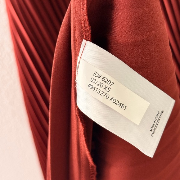 Express Sleeveless Pleated Maxi Dress in Rust - Picture 5 of 6